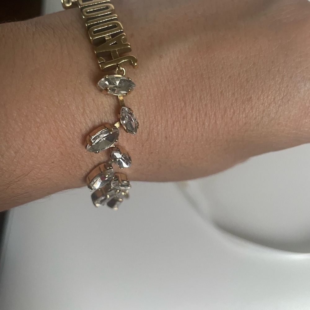 Christian Dior 'J'adior' Logo Bracelet with Crystal Accents - Picture 8 of 8